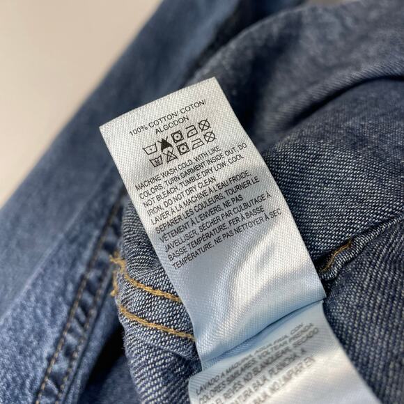 Lucky Brand Cotton Blue Jean Denim Western Cowboy Snap Long Sleeve Shirt Mens M - Picture 14 of 16